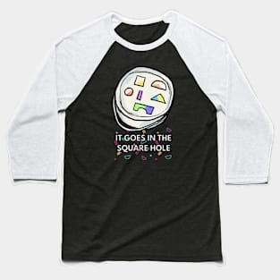 square hole tshirt Baseball T-Shirt